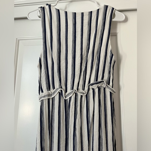Blue and White Nautical Striped Maxi Dress by Essue size M - Picture 3 of 11